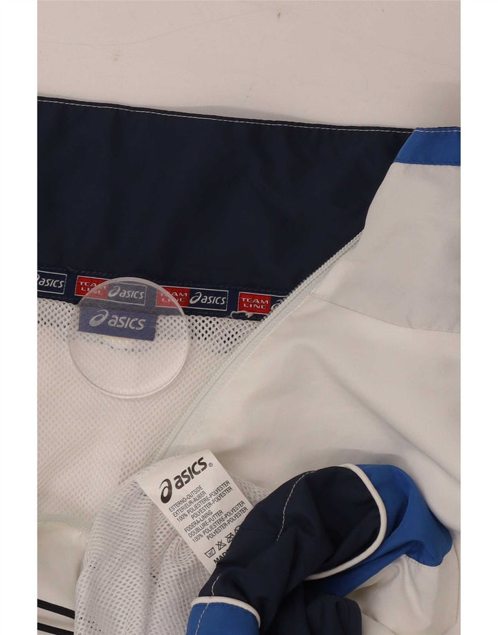 Jachetă de trening pentru bărbați Asics, 2XL, poliester color bloc alb