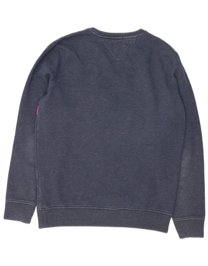 Hanorac grafic pentru bărbați Tommy Hilfiger Pulover mediu albastru bleumarin