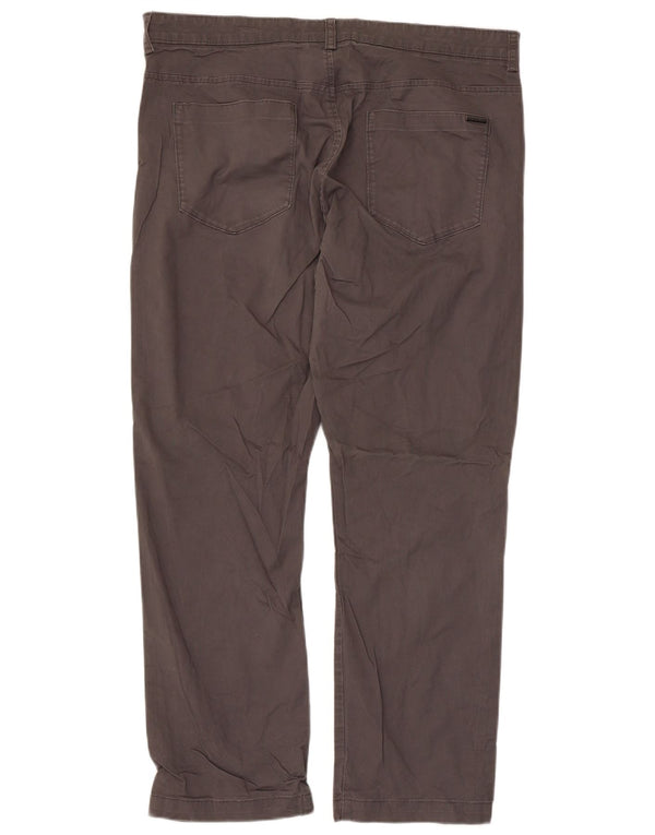 Pantaloni casual drepti pentru bărbați CALVIN KLEIN W36 L30 bumbac gri