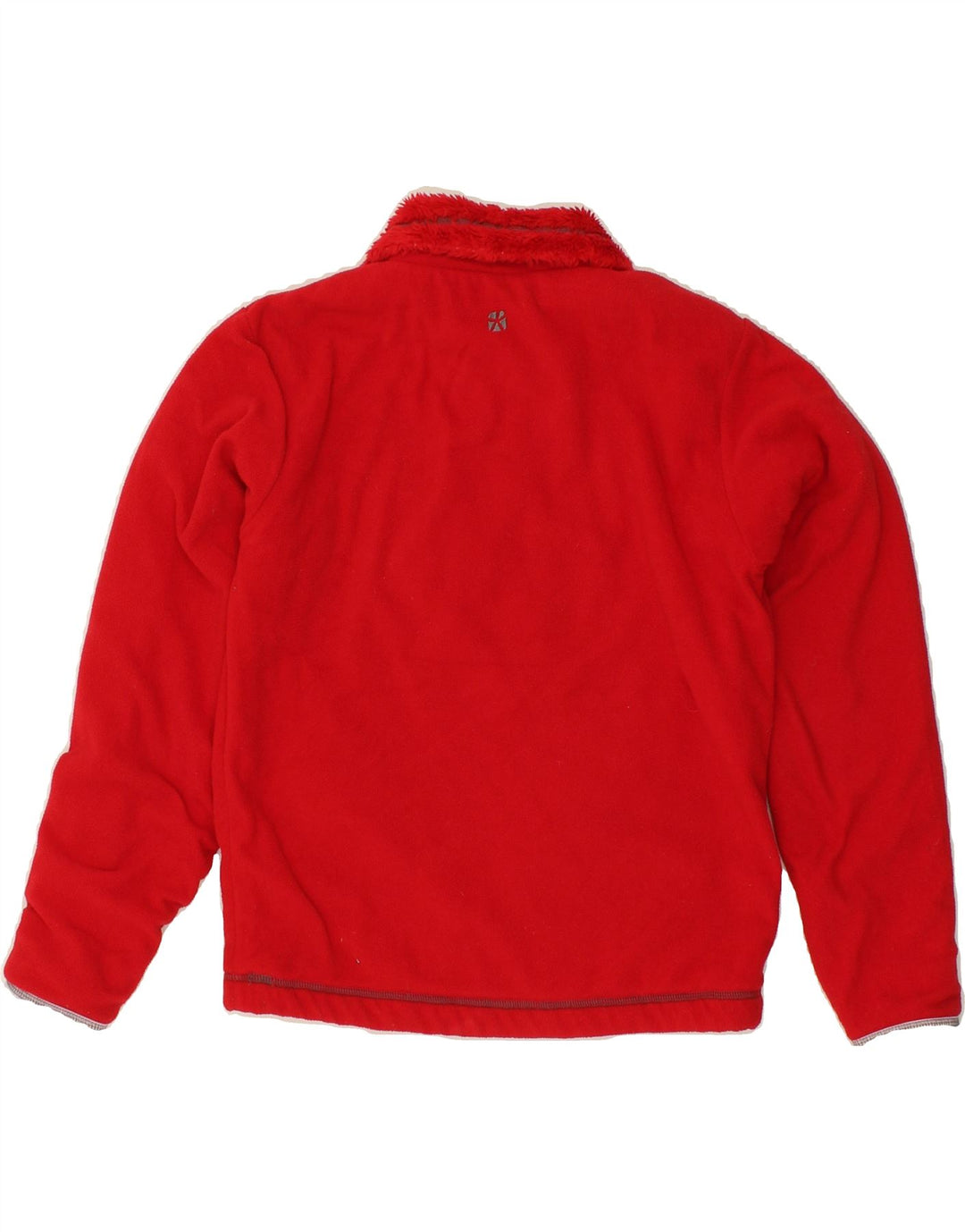 ANIMAL Womens Zip Neck Fleece Jumper UK 10 Small  Red Polyester Vintage Animal and Second-Hand Animal from Messina Hembry 