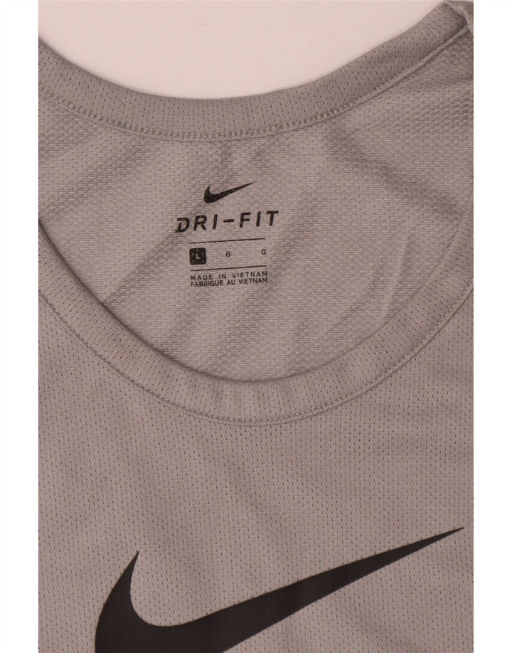 Top cu vestă grafică Nike Dri Fit pentru bărbați, mare, gri, poliester