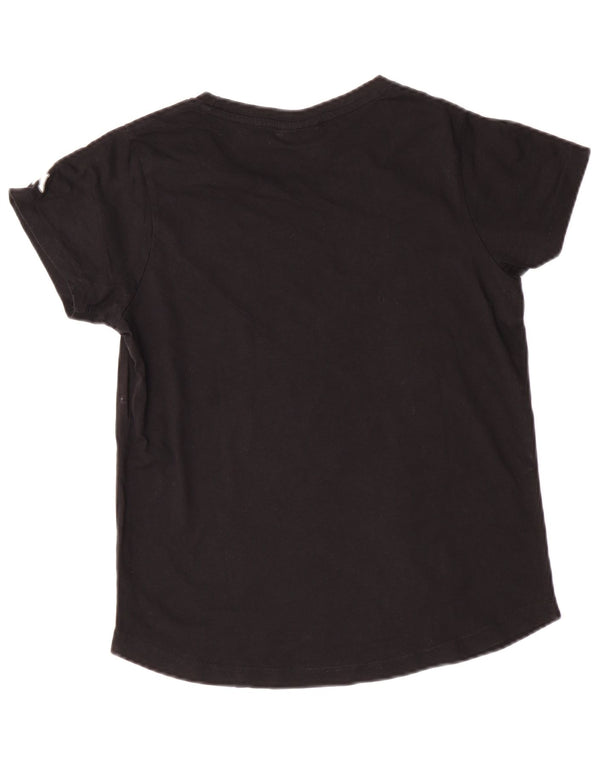 Tricou grafic KAPPA pentru femei Top UK 10 Small Black Bumbac