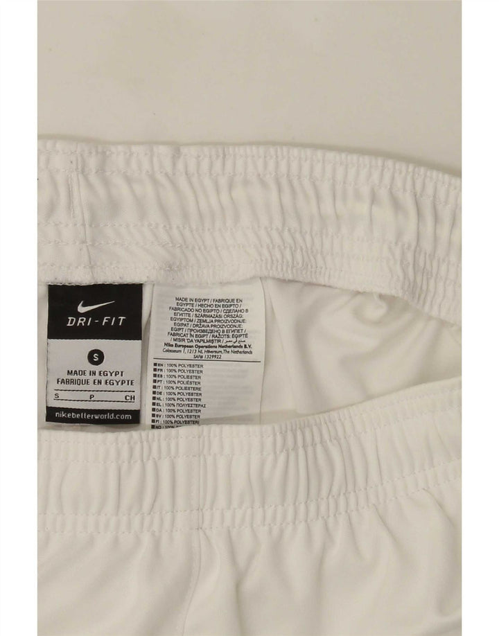 Pantaloni scurți sport Nike Dri Fit pentru bărbați, poliester alb mic