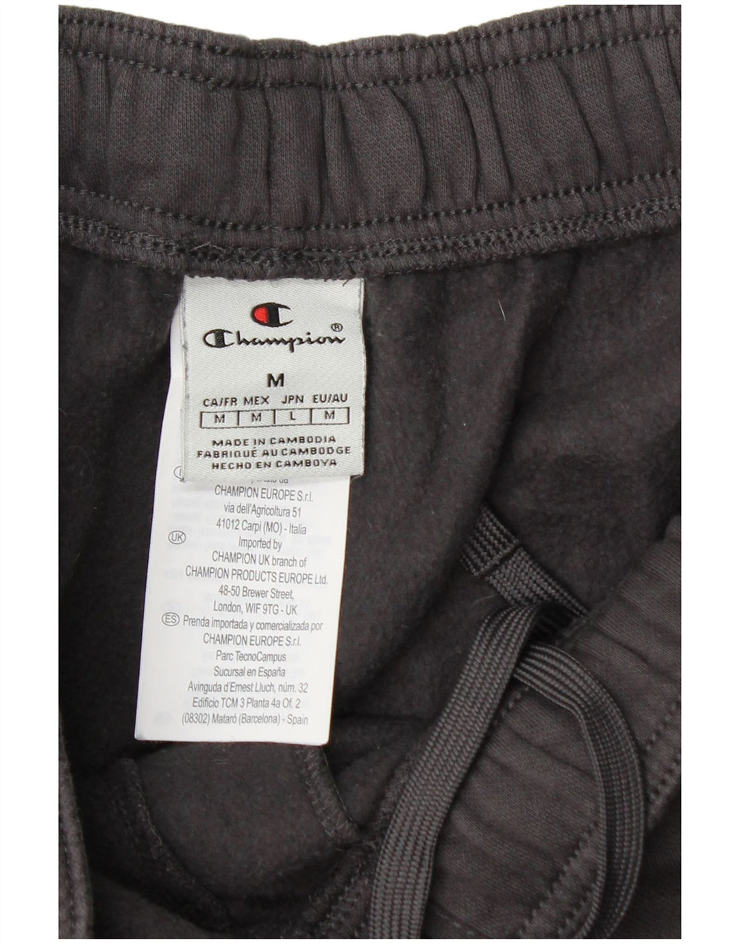Pantaloni de trening cu grafic pentru femei Champion UK 14, bumbac gri mediu