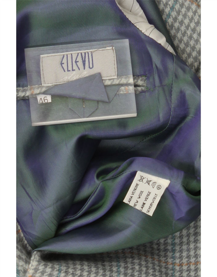 Jachetă pentru bărbați VINTAGE cu 2 nasturi, IT 46, lână nouă, gri mic, picior de gală