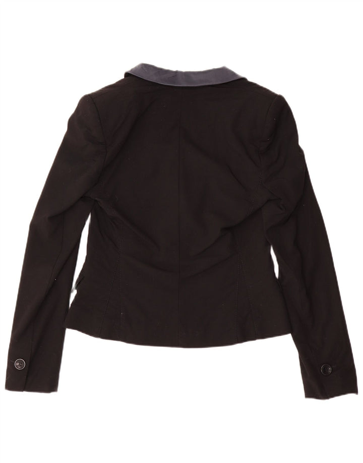 Jachetă blazer pentru femei Karen Millen cu 1 nasture UK 10 Lână neagră mică