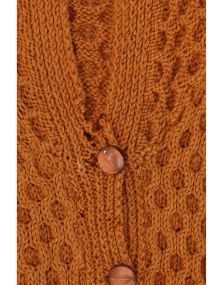 Pulover Cardigan Vintage pentru bărbați UK 14 Maro Mediu