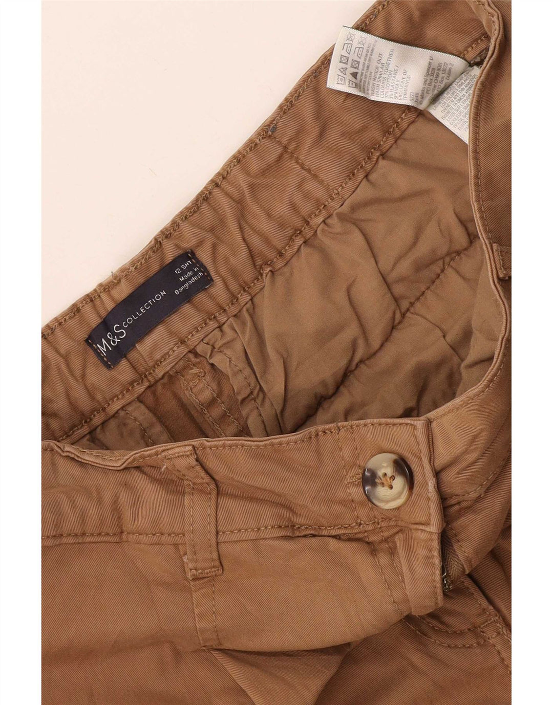 Pantaloni cargo crop pentru femei Marks & Spencer UK 12 Medium W34 L26 Bej