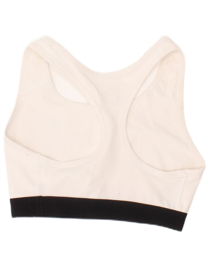 Sutien sport Nike Dri Fit pentru femei Top mic, alb, poliester sport