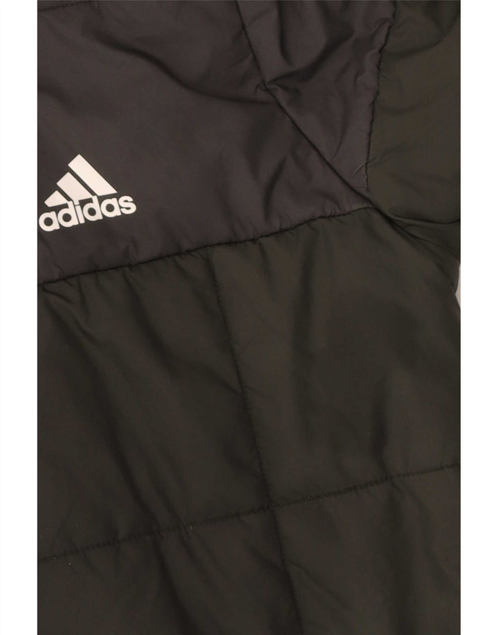 Jachetă căptușită cu glugă Adidas pentru băieți 13-14 ani Kaki Poliester color bloc