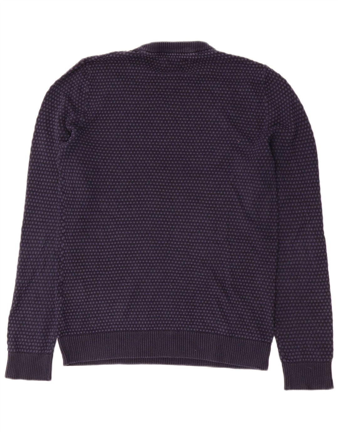 Pulover Jack & Jones pentru bărbați cu gât roșu, bumbac mediu albastru bleumarin