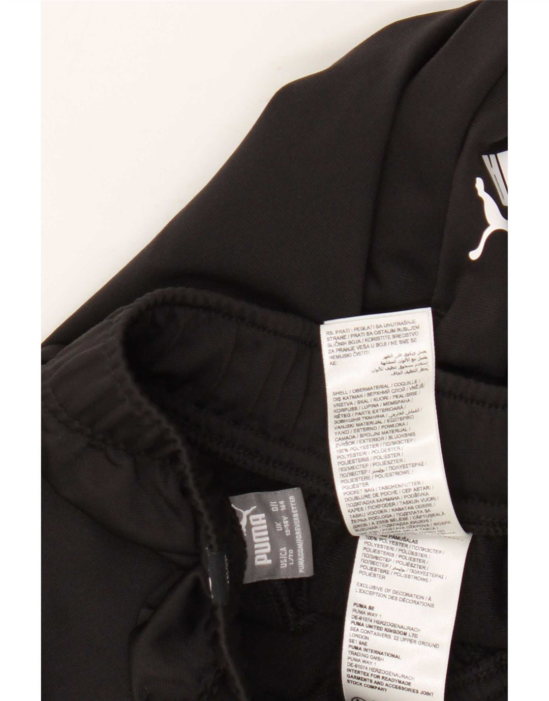 Puma Băieți Pantaloni Trening Pantaloni Joggeri 13-14 Ani Poliester Negru