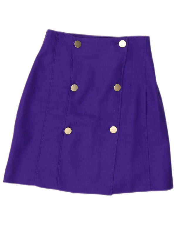 Massimo Dutti Fustă A-Line Femei EU 38 Small W28 Viscoză violet
