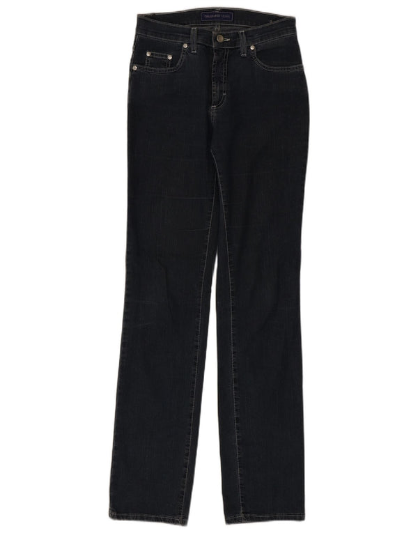 Trussardi Womens Straight Jeans W26 L33 Navy Blue Cotton