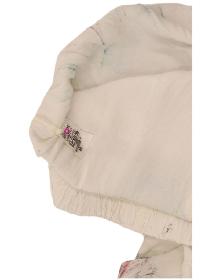 Pantaloni harem de damă vintage Medium W28 L29 White Tie Dye Viscoză