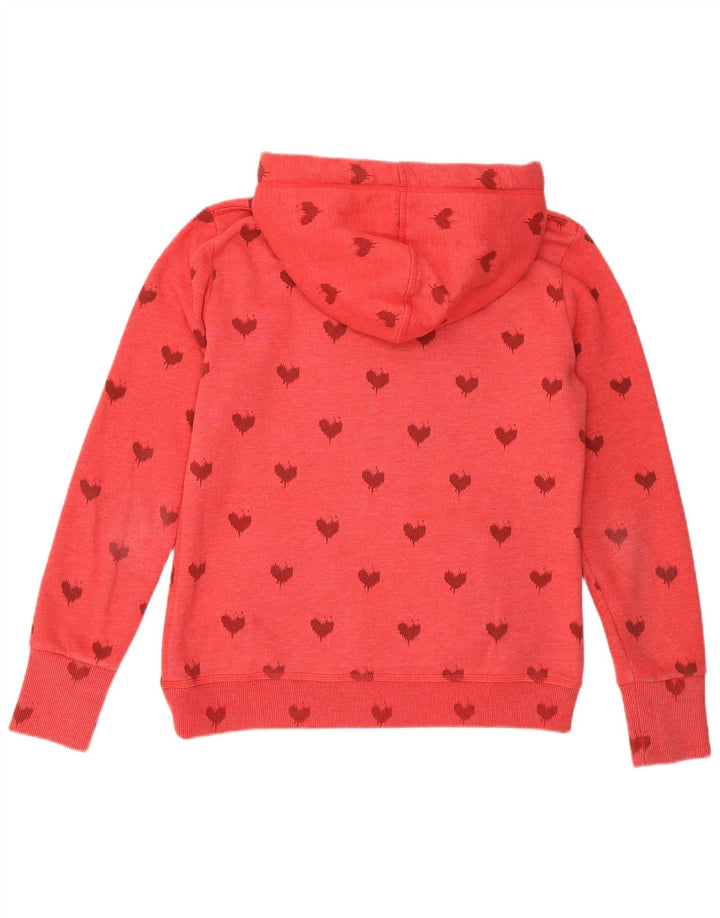 SUPERDRY Pulover cu glugă cu grafic pentru femei UK 14 Medium Red Heart