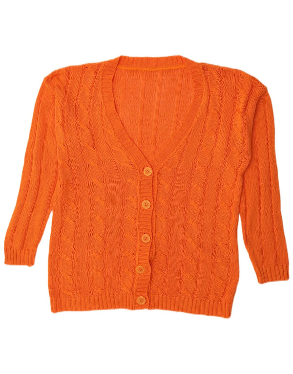 Pulover cardigan vintage pentru femei UK 16 mare portocaliu