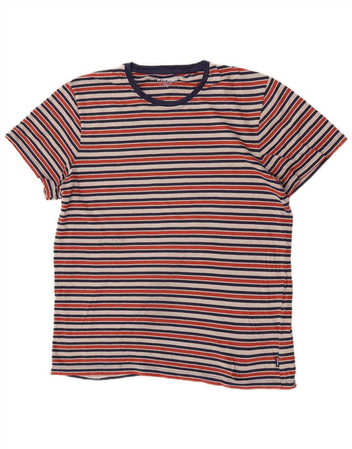 Tricou pentru bărbați Wrangler Top mare din bumbac cu dungi multicolore