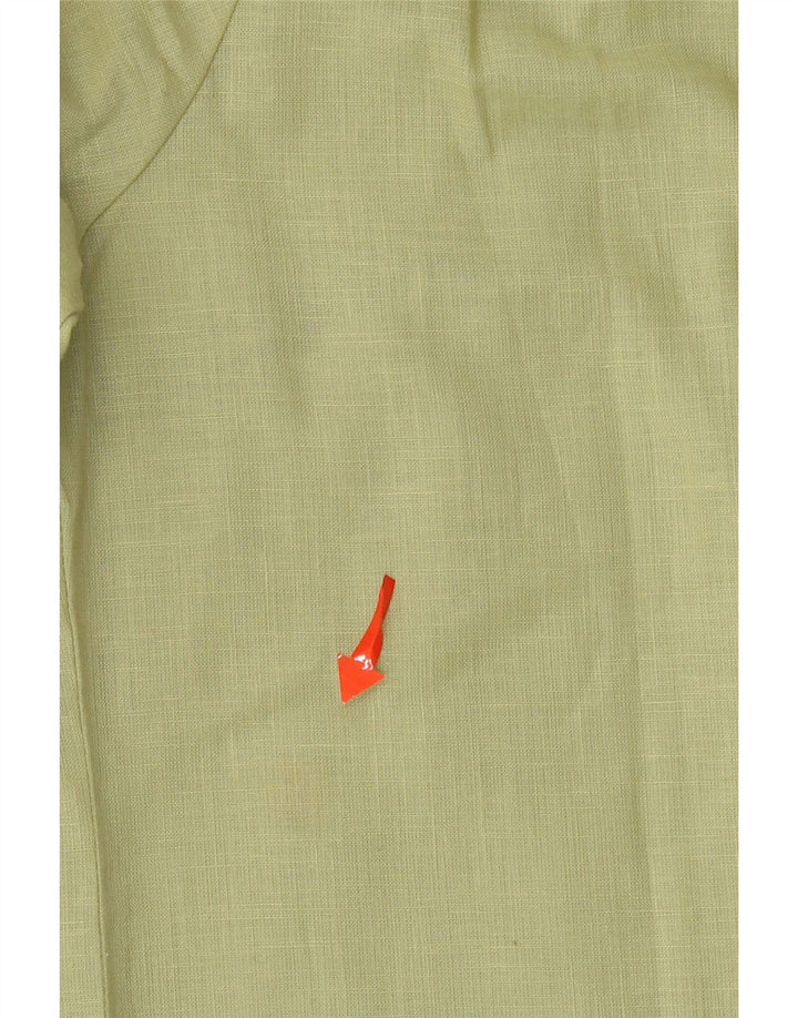 Bluză vintage pentru femei cu mâneci 3/4 cu volan în față, EU 40, inimă medie kaki