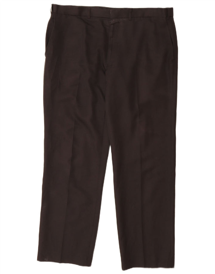 Pantaloni chino drepți pentru bărbați Marks & Spencer L38 L31 Poliester negru