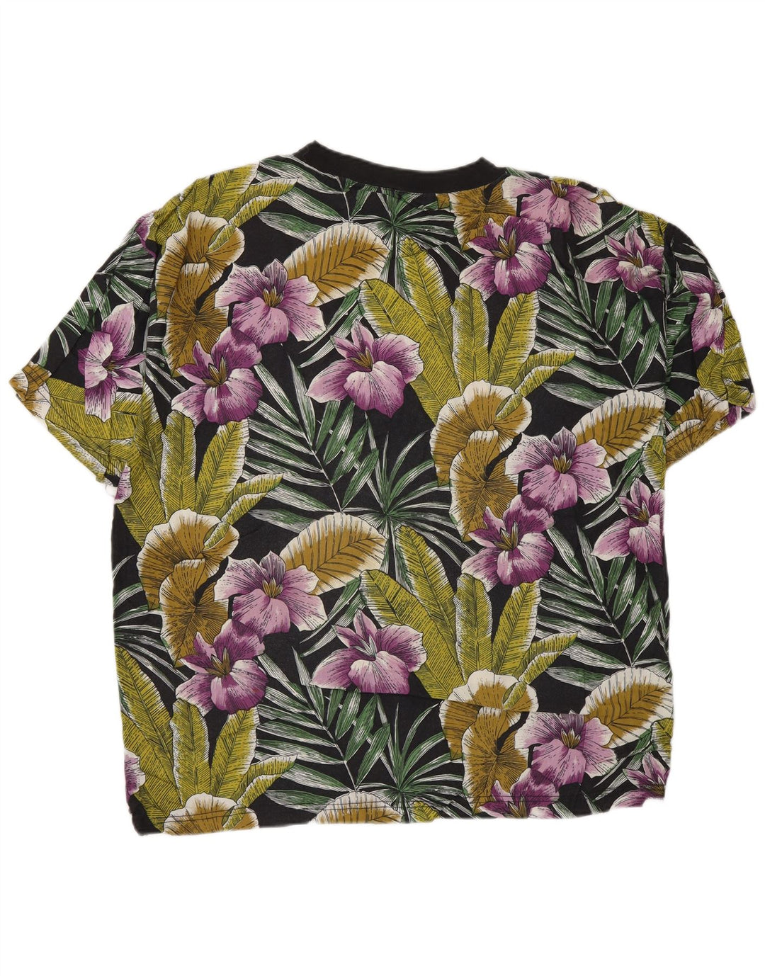 Tricou pentru bărbați Vintage Top Mediu Multicolor Floral Rayon