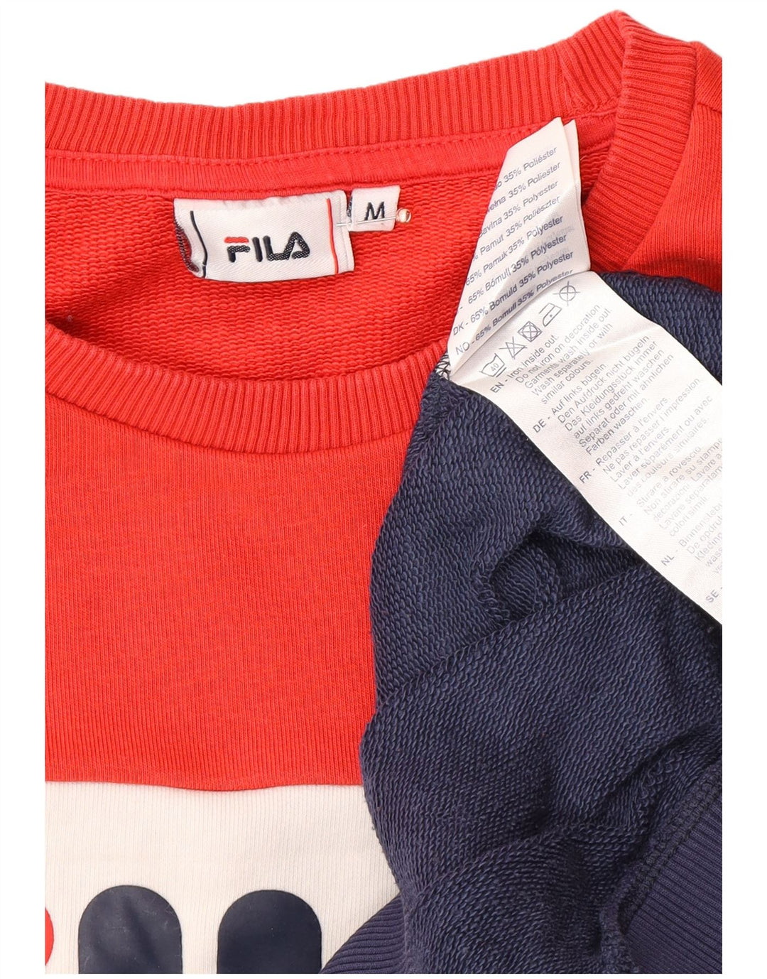 Pulover cu grafic pentru femei FILA UK 14 Medium Bleumarin Colorblock
