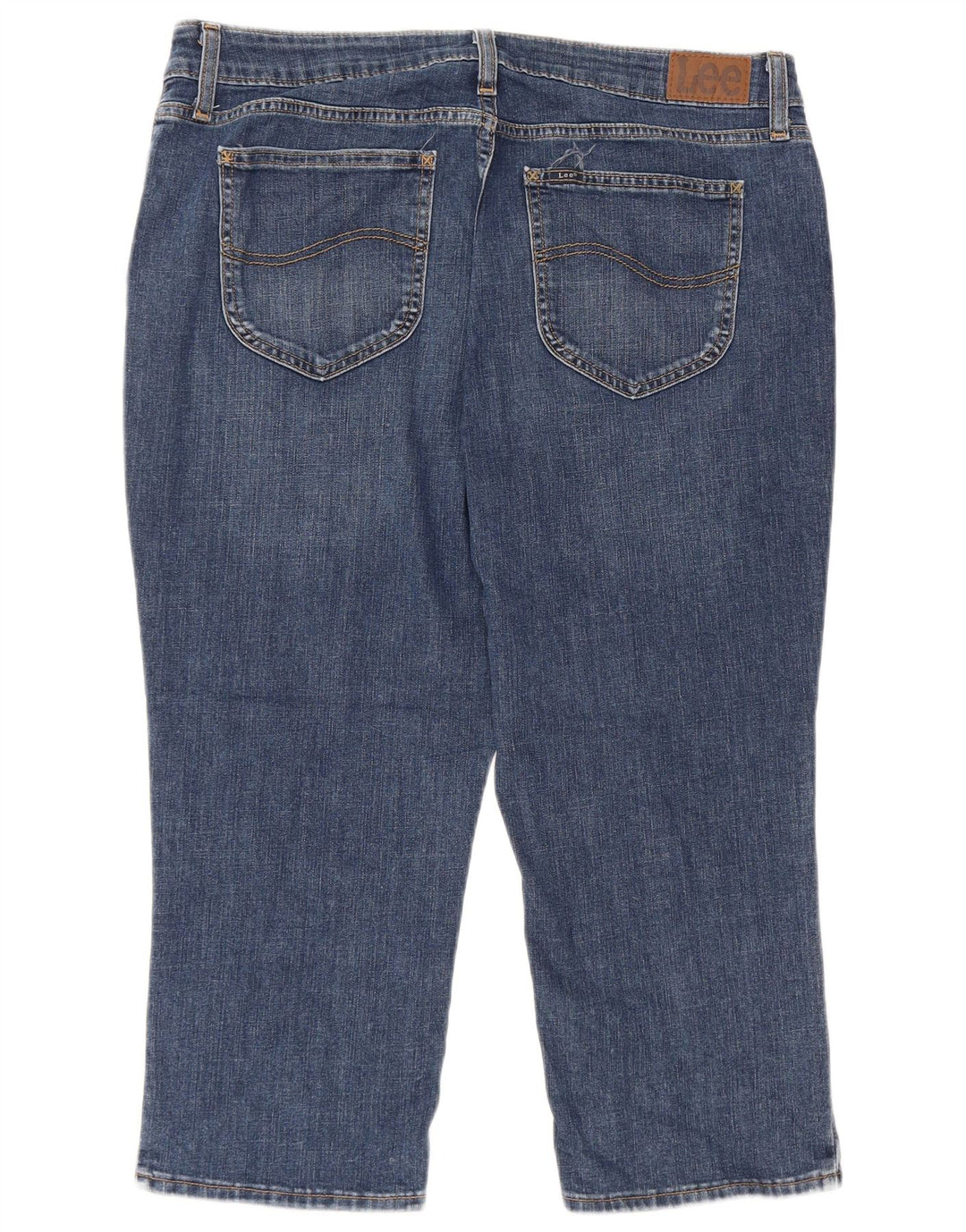 Blugi Capri pentru femei LEE US 16 2XL W36 L22 Bumbac albastru