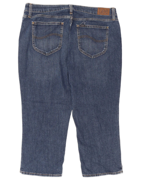 Blugi Capri pentru femei LEE US 16 2XL W36 L22 Bumbac albastru