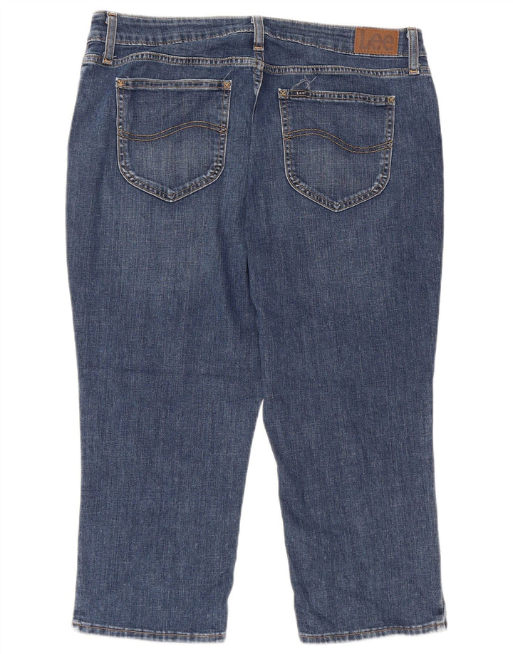Blugi Capri pentru femei LEE US 16 2XL W36 L22 Bumbac albastru