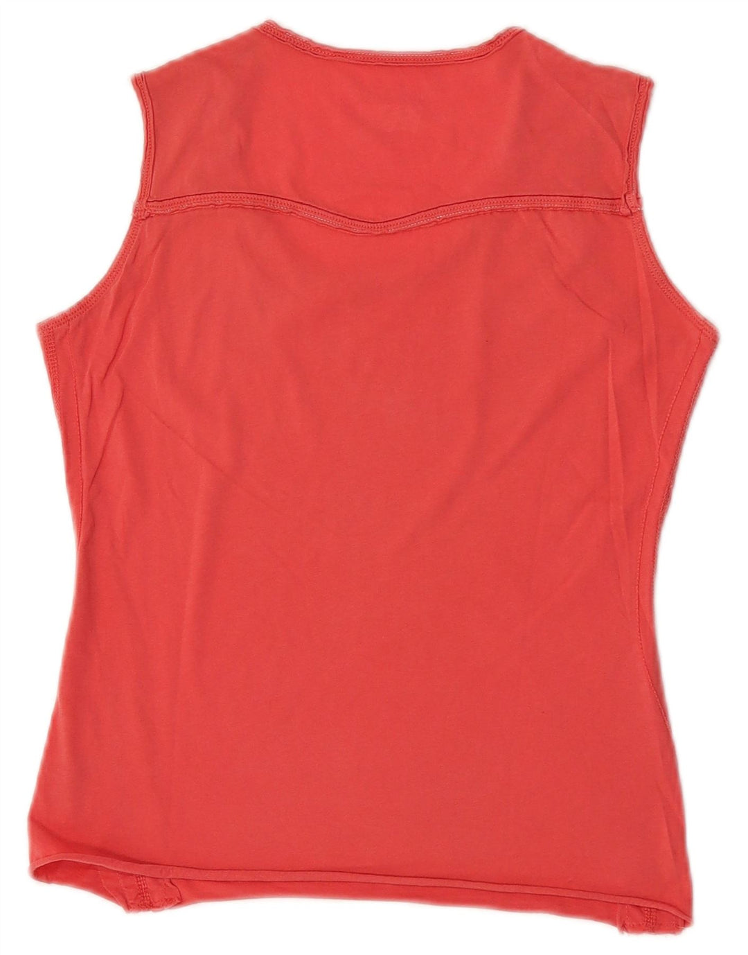 Levi's Womens Crop Vest Top UK 10 Small Red Bumbac