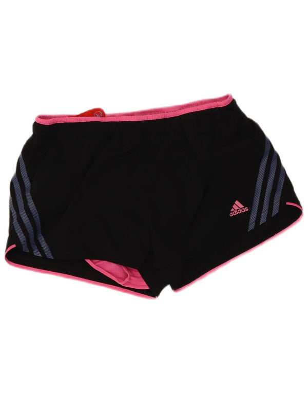 Pantaloni scurți sport Climacool pentru femei Adidas UK 12 Poliester mediu negru