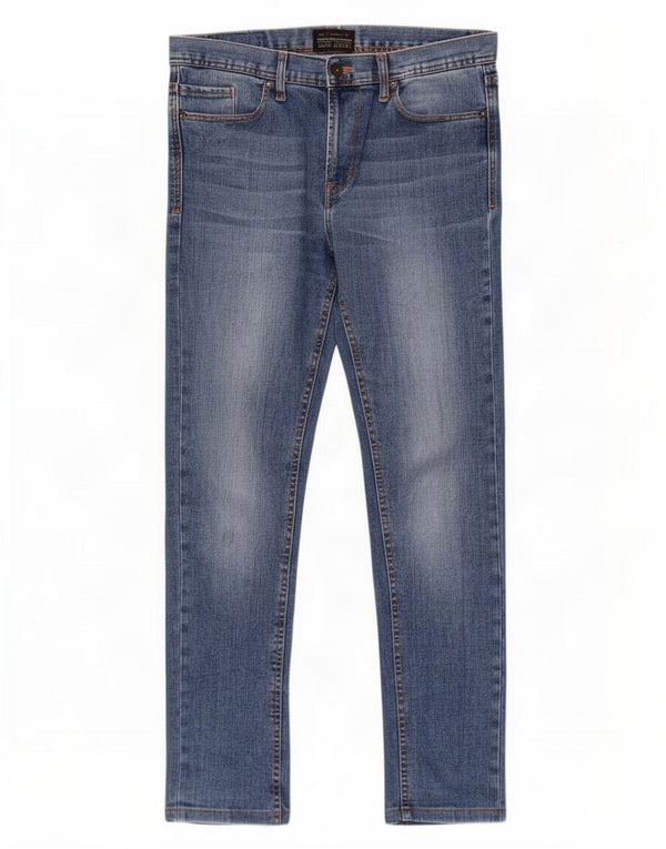 Blugi slim pentru bărbați Zara EU 42 Large W32 L32 Albastru