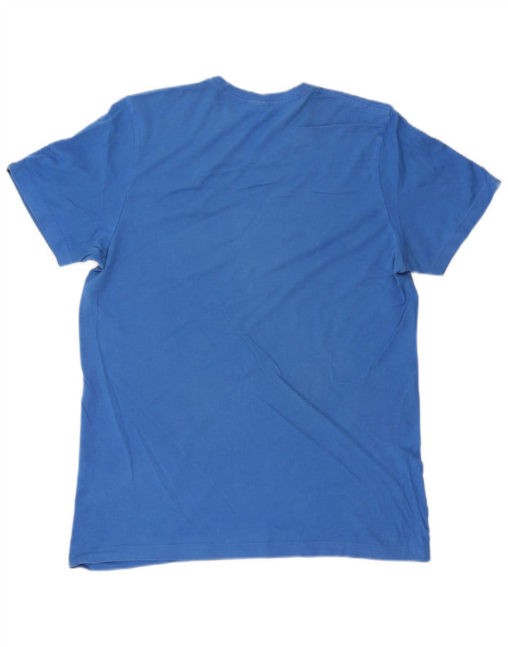 Tricou grafic ADIDAS pentru bărbați Top mare din bumbac albastru