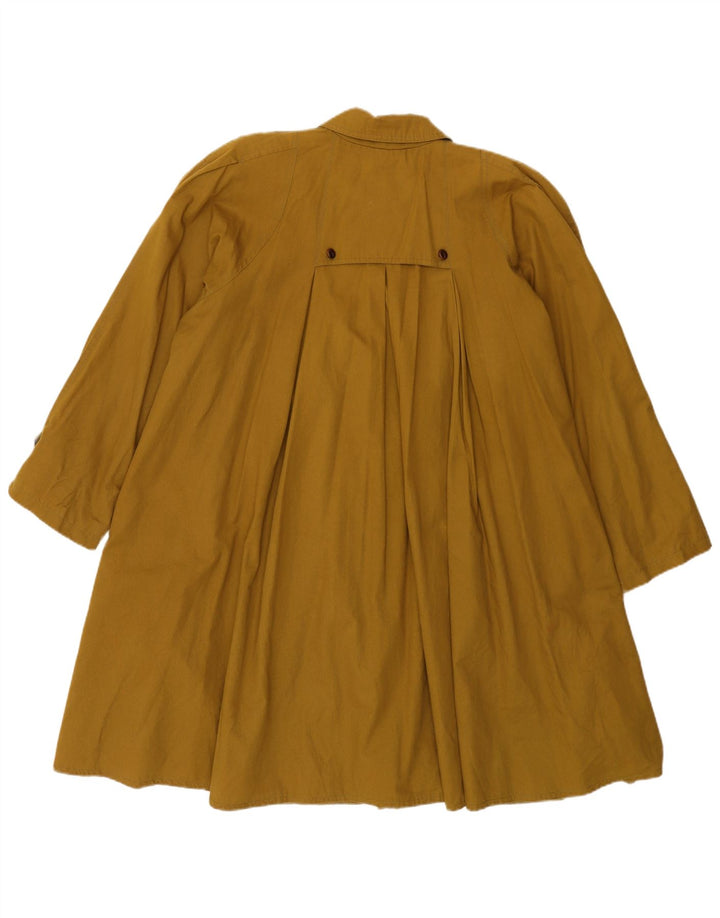 VINTAGE Pardesiu supradimensionat pentru femei UK 10 Small Khaki Acetat