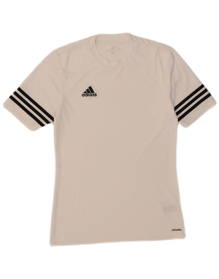 Tricou Adidas Climalite pentru bărbați Top mic poliester alb