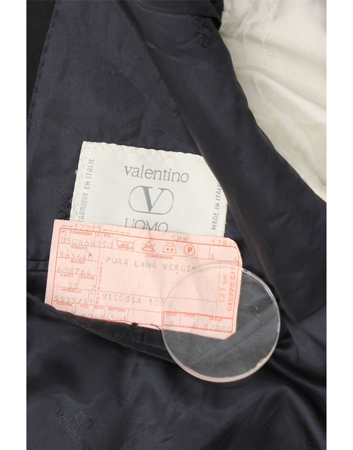 Jachetă Valentino pentru bărbați cu două pieptări IT 52 XL Lână virgină neagră