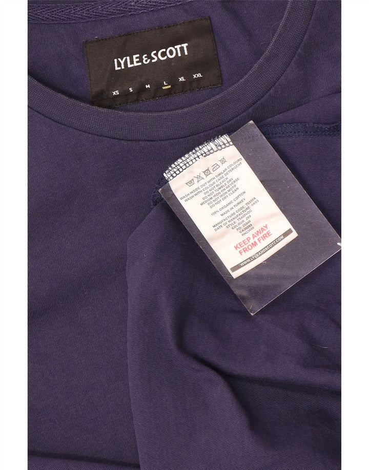 LYLE & SCOTT Tricou pentru bărbați Top mare din bumbac bleumarin