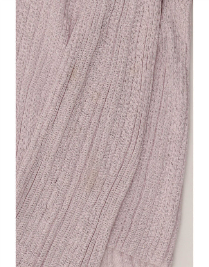Crop Top pentru femei Zara cu mânecă lungă UK 12 Medium Pink Viscose