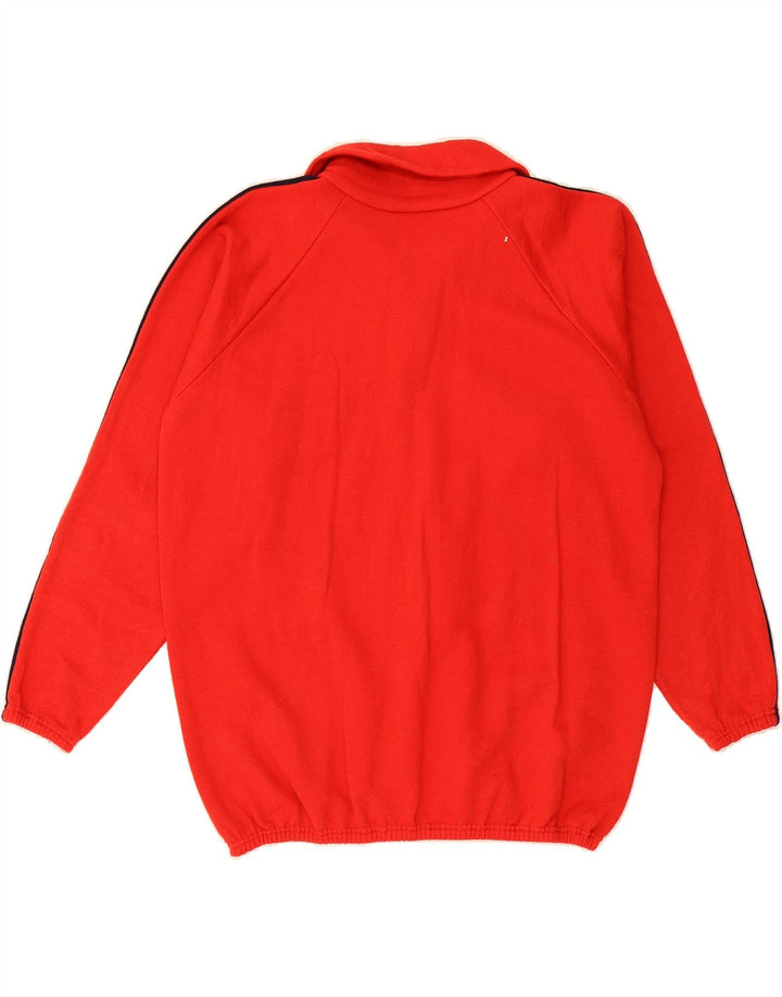 VINTAGE Mens Zip Neck Jumper Sweater IT 46 Small Red Cotton Vintage Vintage and Second-Hand Vintage from Messina Hembry 