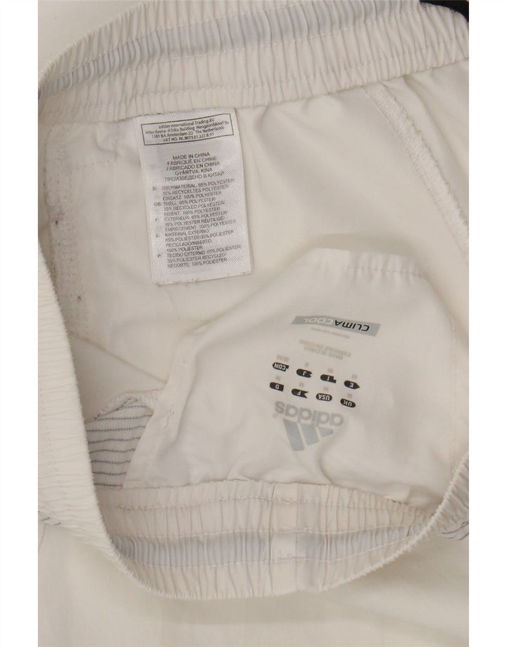 Pantaloni scurți sport pentru bărbați Adidas Climacool, alb mediu, poliester color bloc
