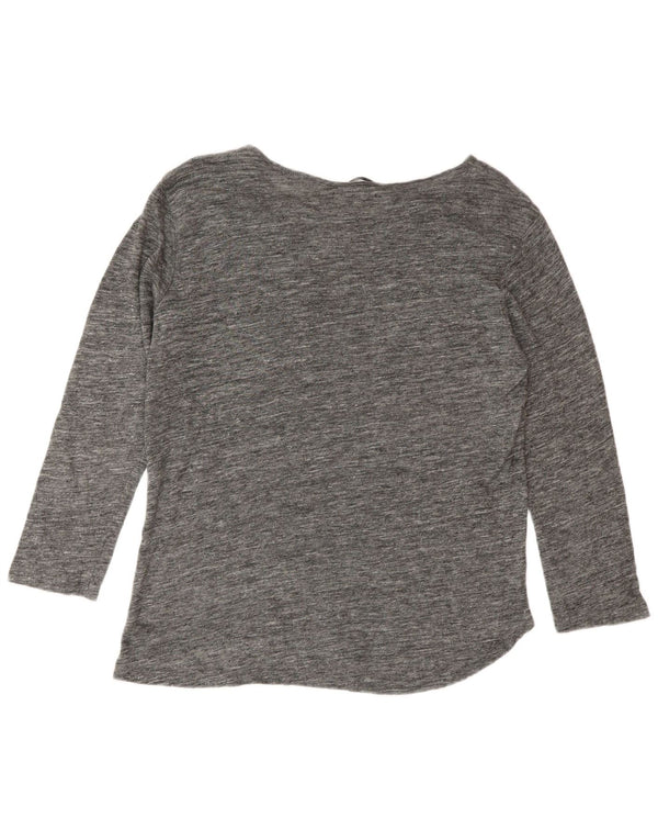 Top pentru femei Zara cu mâneci 3/4 UK 14 Medium Gri Pete