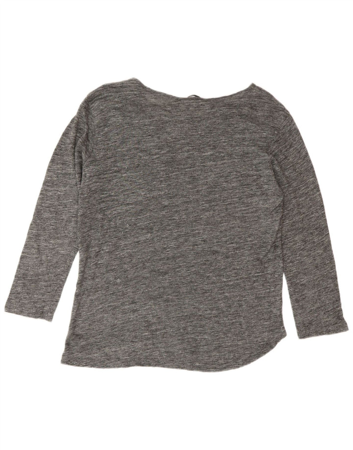 Top pentru femei Zara cu mâneci 3/4 UK 14 Medium Gri Pete