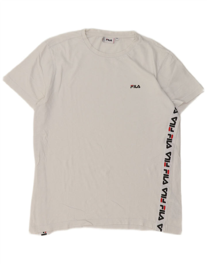 Tricou cu grafic Fila pentru bărbați Top Medium Alb Bumbac