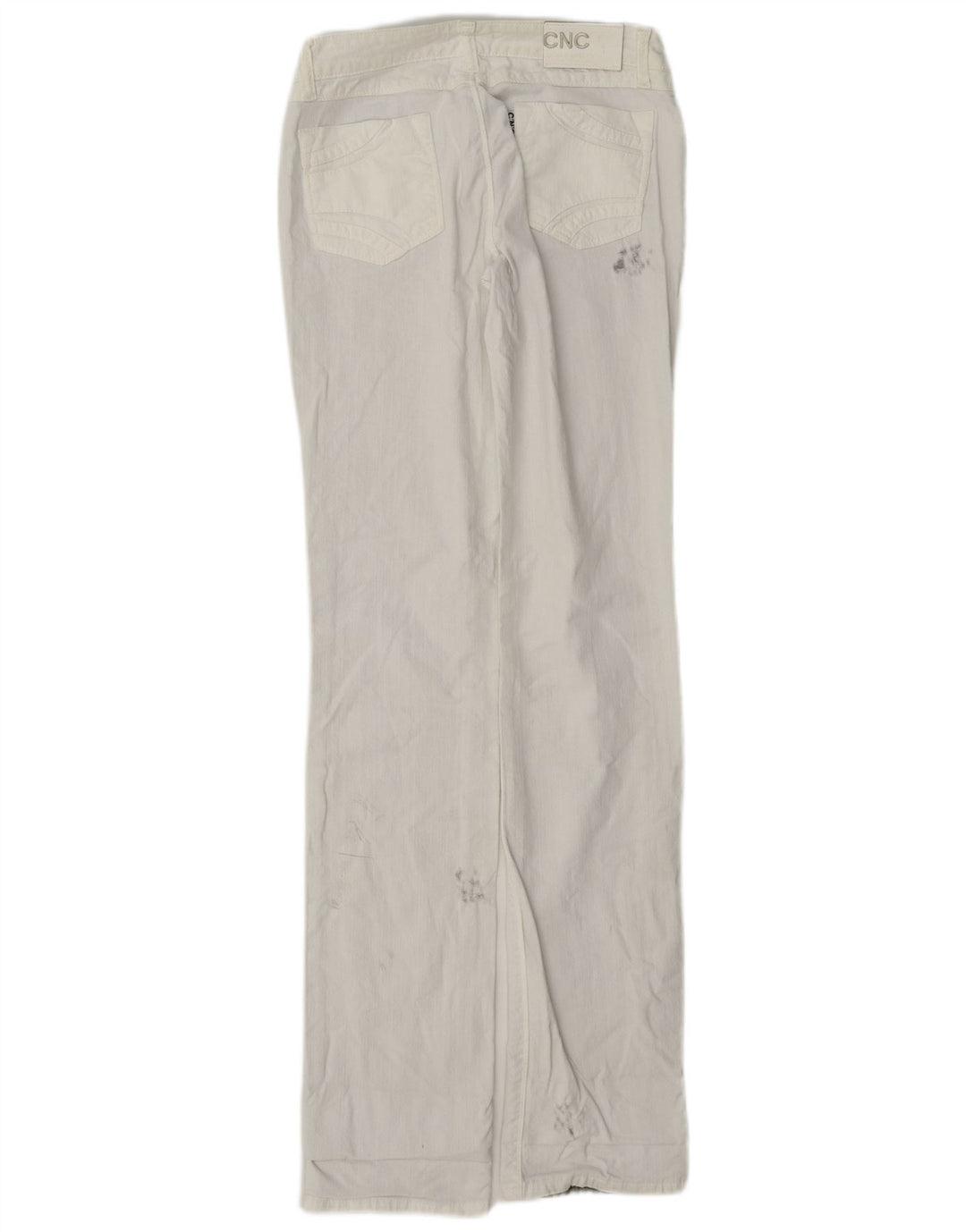 Blugi drepți distressed vintage pentru femei W26 L33 alb