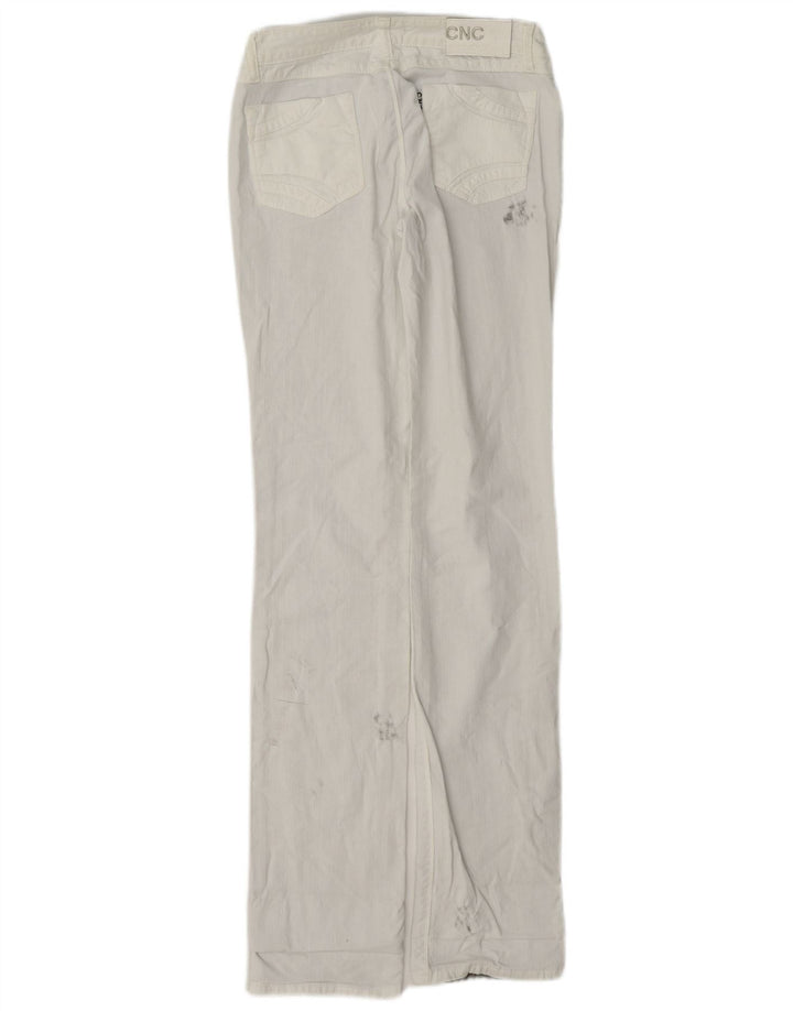 Blugi drepți distressed vintage pentru femei W26 L33 alb