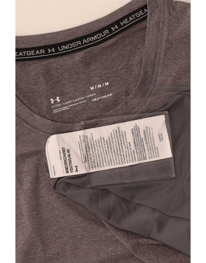 Tricou Under Armour pentru bărbați Heat Gear Top Mediu Gri Poliester Flecked