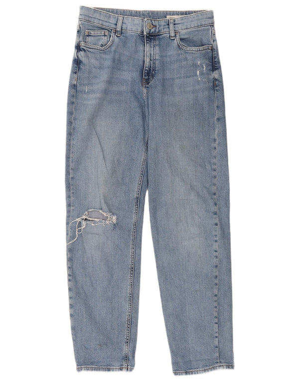 Blugi conici învechiți pentru femei Marks & Spencer UK 10 Small W30 L29 Blue