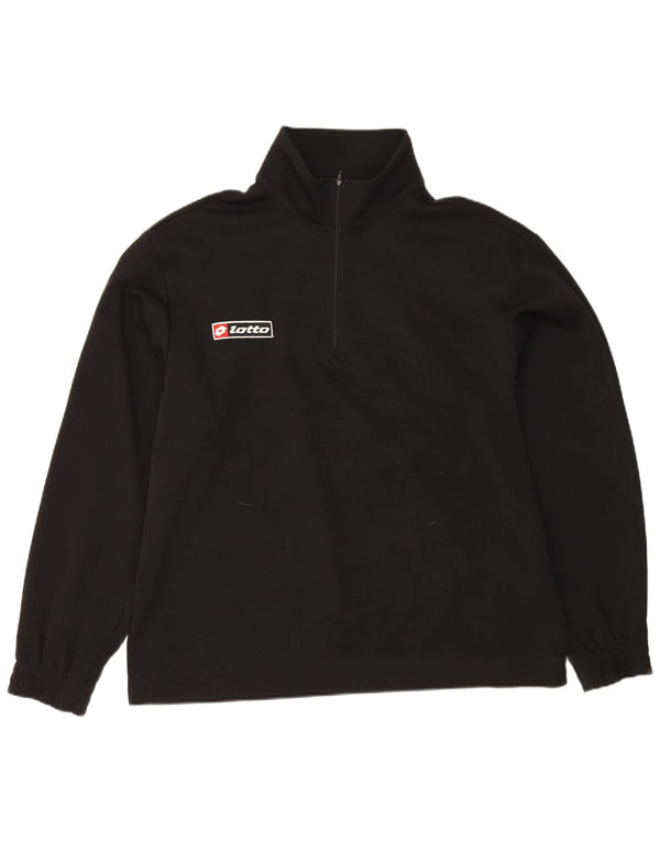 Hanorac pentru bărbați Lotto, cu fermoar, cu gât, XL, poliester negru