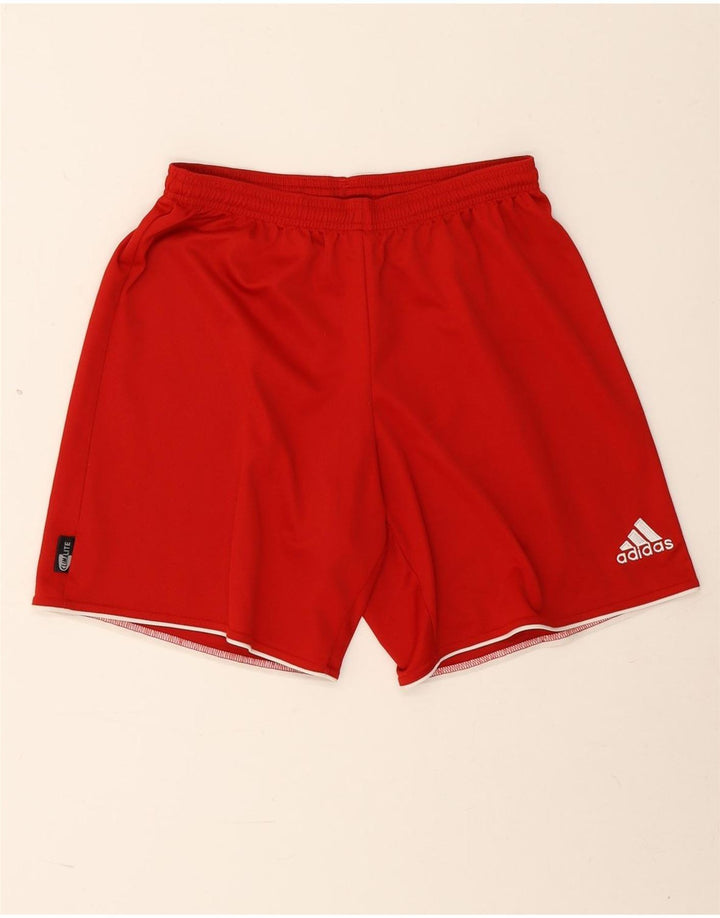 Pantaloni scurți sport pentru bărbați Adidas Climalite, poliester roșu mediu