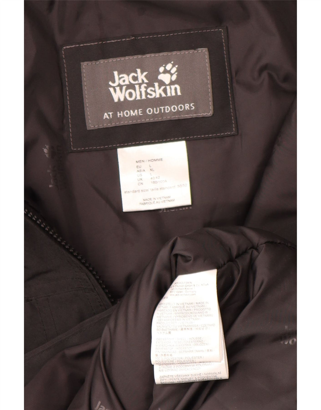 Jack Wolfskin Jachetă căptușită pentru bărbați UK 40/42 Poliester negru mare